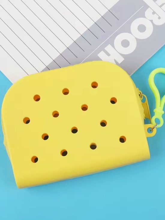 Accessories - Yellow Silicone Coin Pouch with Clip